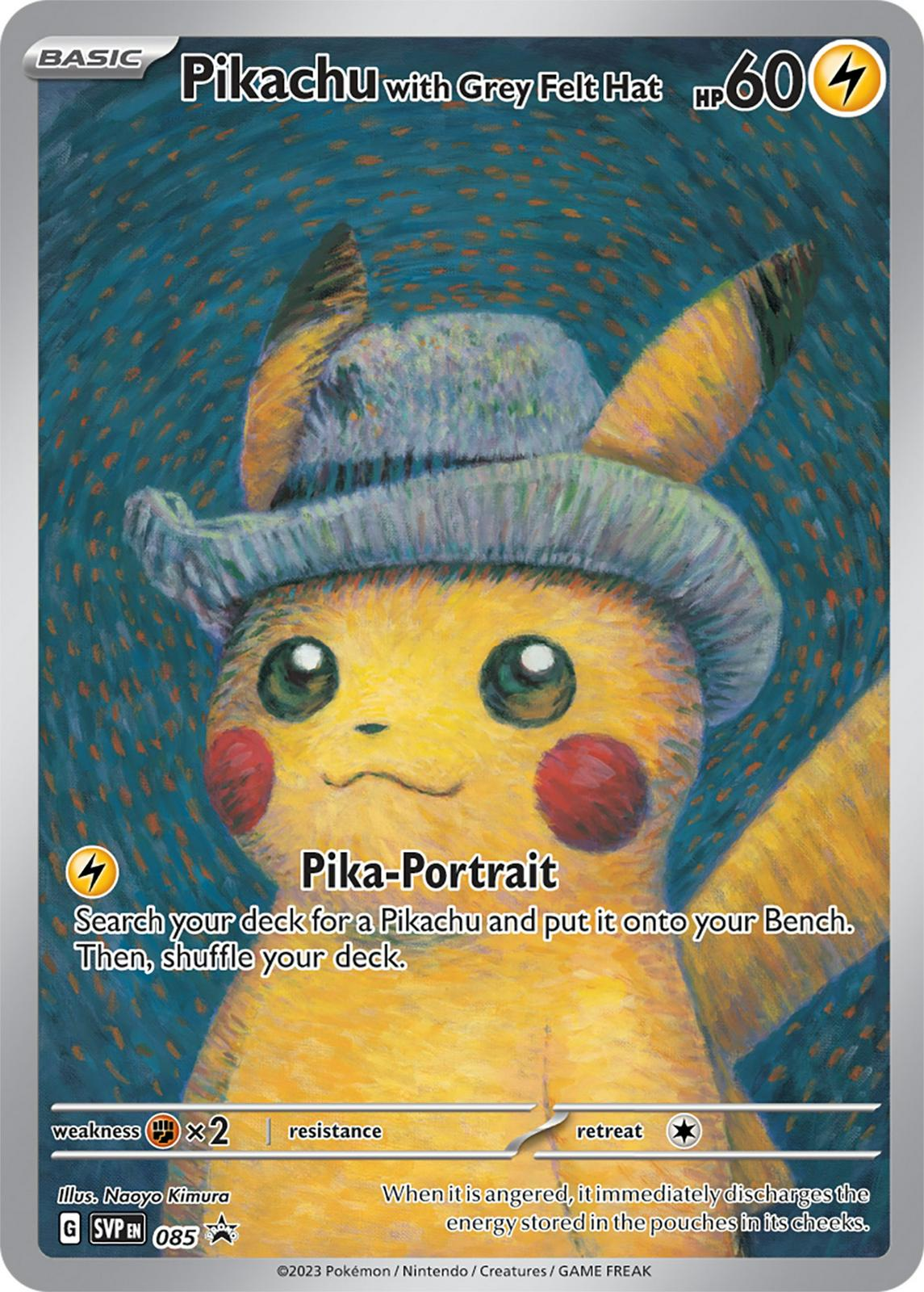 Pikachu with Grey Felt Hat 085/225